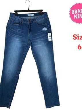 NEW Weatherproof Womens Vintage Jeans  Sz 6 Small Mid Rise Stretch $69